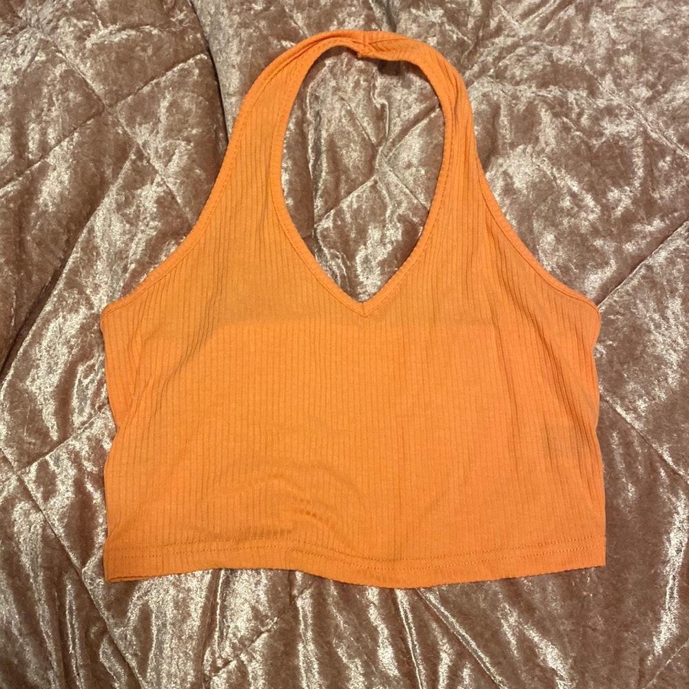 Coral Orange Halter Tank